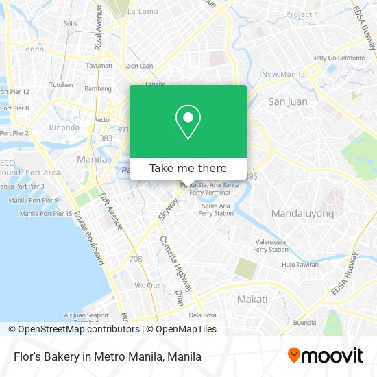 Flor's Bakery in Metro Manila map