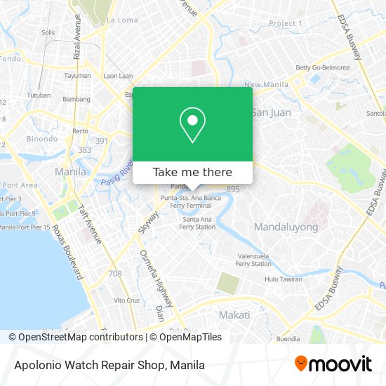Apolonio Watch Repair Shop map