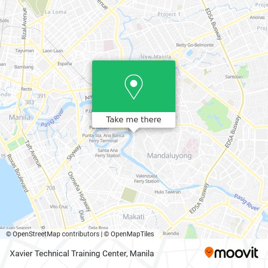 Xavier Technical Training Center map
