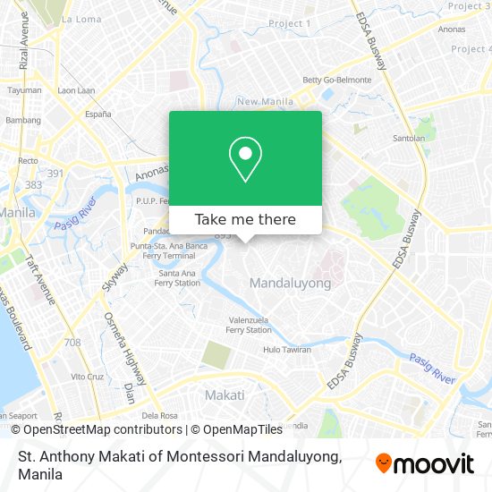 St. Anthony Makati of Montessori Mandaluyong map