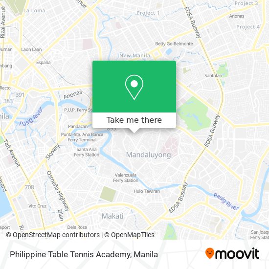 Philippine Table Tennis Academy map