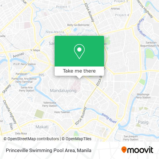 Princeville Swimming Pool Area map