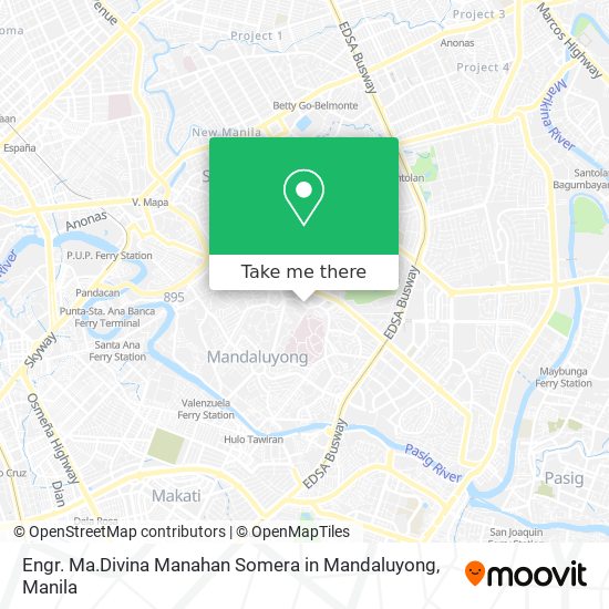 Engr. Ma.Divina Manahan Somera in Mandaluyong map