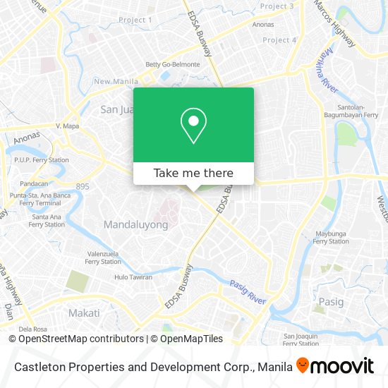 Castleton Properties and Development Corp. map