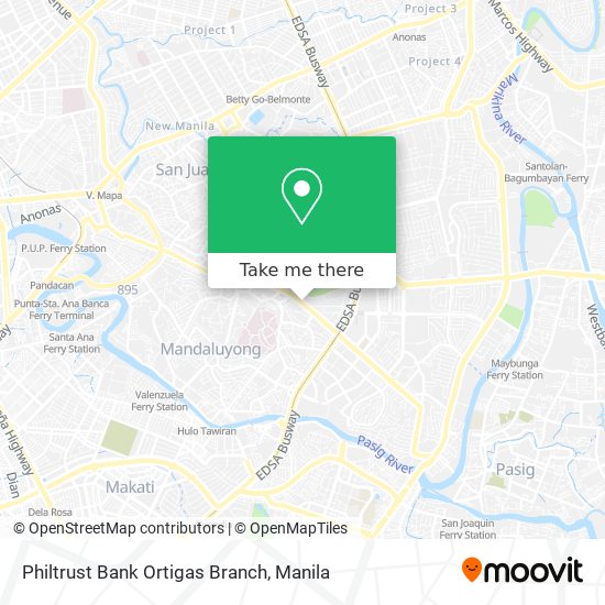 Philtrust Bank Ortigas Branch map