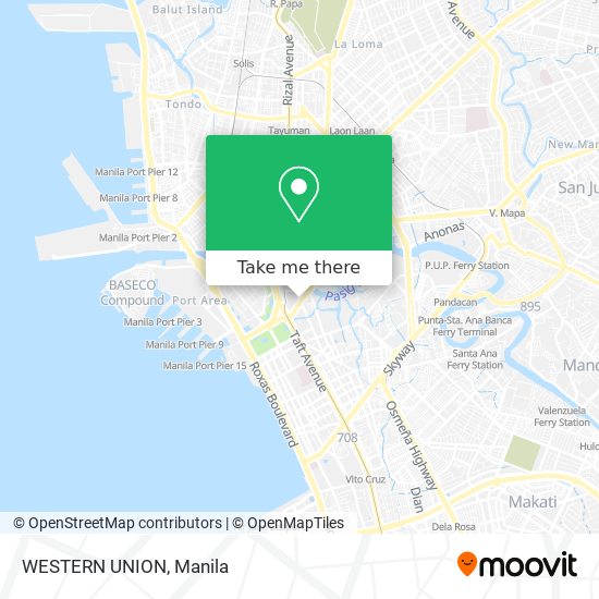 WESTERN UNION map