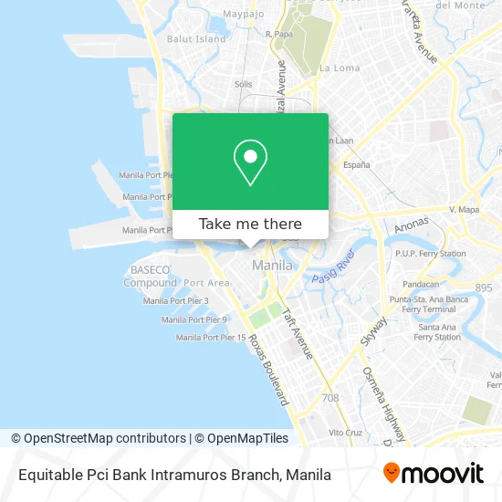 Equitable Pci Bank Intramuros Branch map