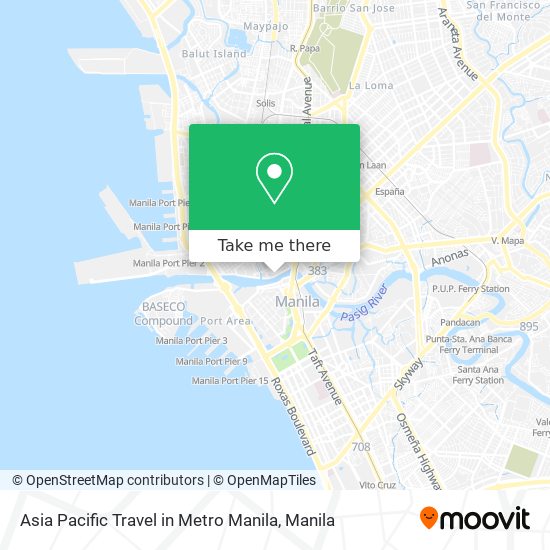 Asia Pacific Travel in Metro Manila map