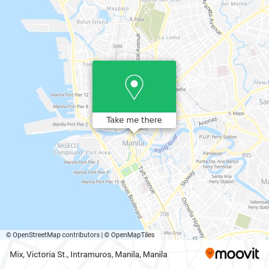 Mix, Victoria St., Intramuros, Manila map