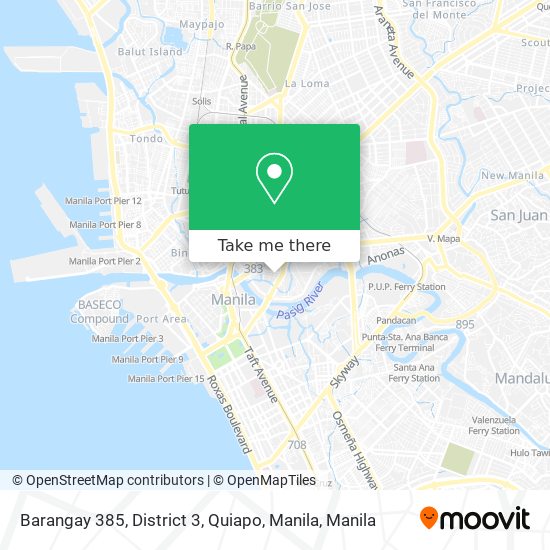 Barangay 385, District 3, Quiapo, Manila map