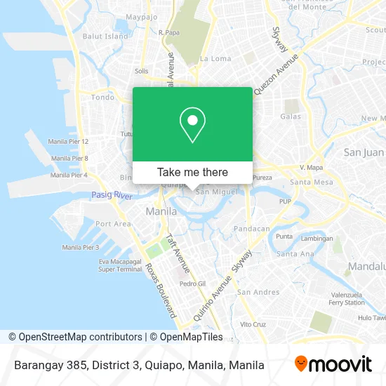 Barangay 385, District 3, Quiapo, Manila map