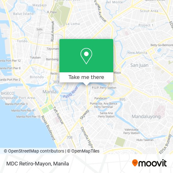 MDC Retiro-Mayon map