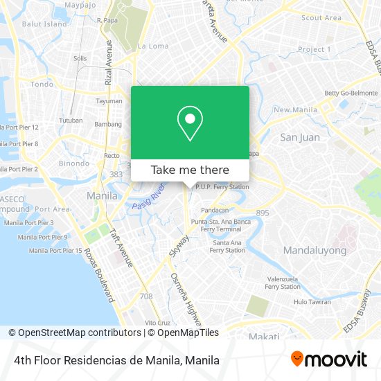 4th Floor Residencias de Manila map
