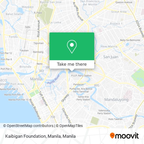 Kaibigan Foundation, Manila map