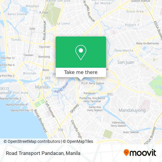 Road Transport Pandacan map
