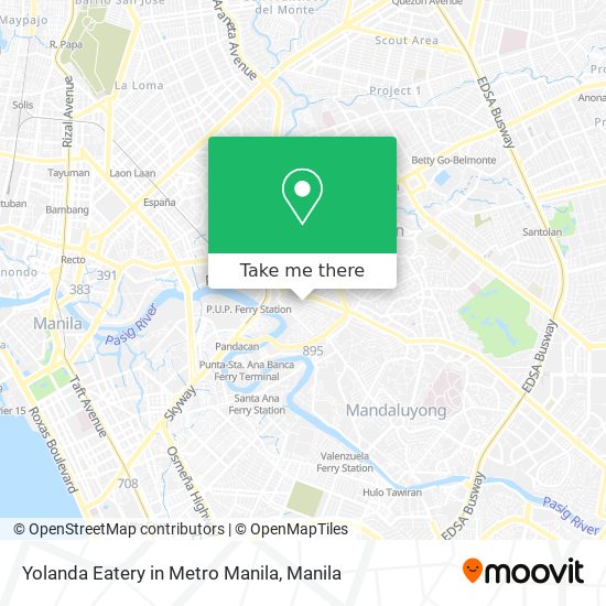 Yolanda Eatery in Metro Manila map