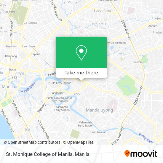 St. Monique College of Manila map