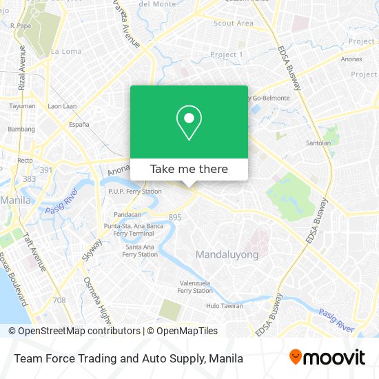Team Force Trading and Auto Supply map