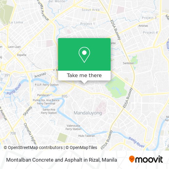 Montalban Concrete and Asphalt in Rizal map