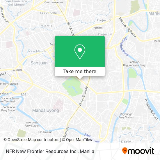 NFR New Frontier Resources Inc. map