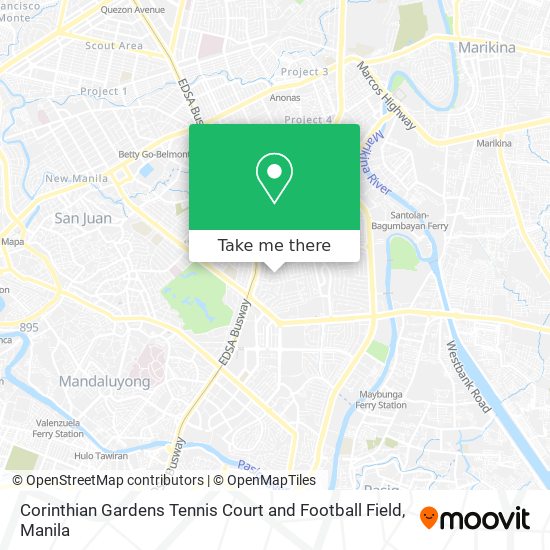 Corinthian Gardens Tennis Court and Football Field map