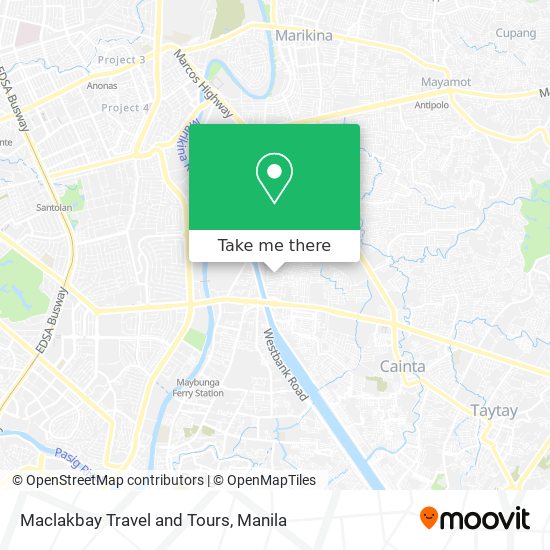 Maclakbay Travel and Tours map