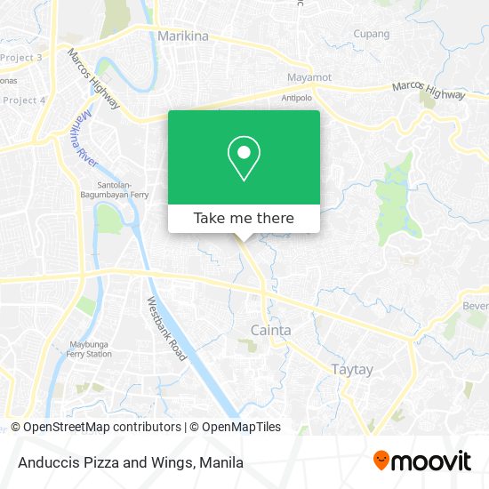 Anduccis Pizza and Wings map