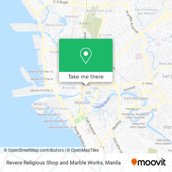 Revere Religious Shop and Marble Works map
