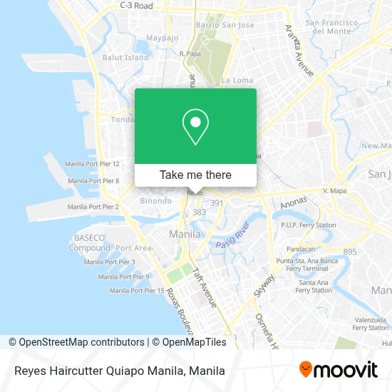 Reyes Haircutter Quiapo Manila map