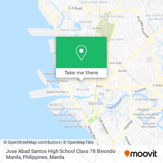 Jose Abad Santos High School Class 78 Binondo Manila, Philippines map