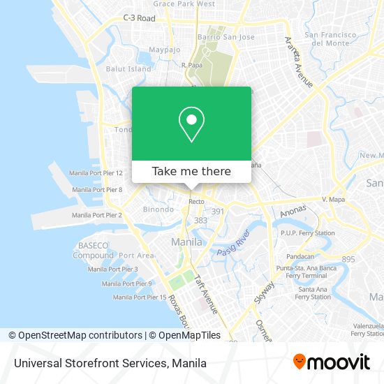 Universal Storefront Services map