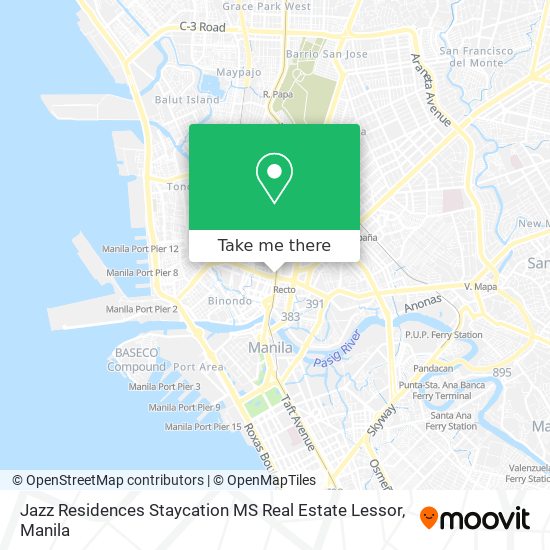 Jazz Residences Staycation MS Real Estate Lessor map