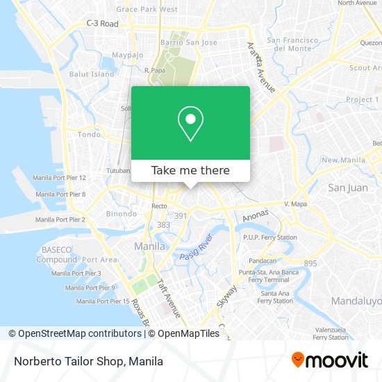 Norberto Tailor Shop map