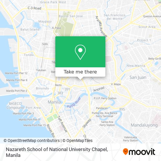 Nazareth School of National University Chapel map