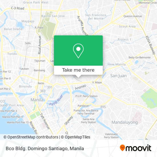 Bco Bldg. Domingo Santiago map