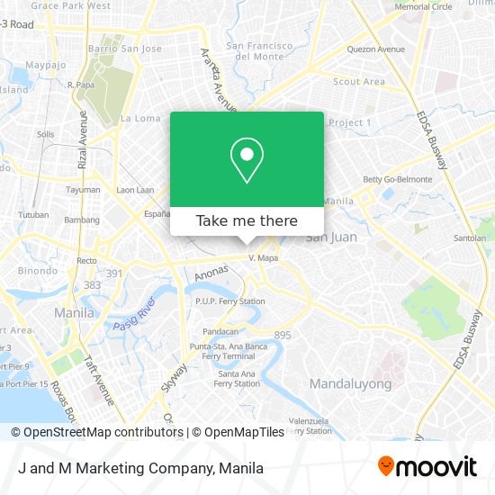 J and M Marketing Company map