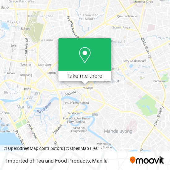 Imported of Tea and Food Products map