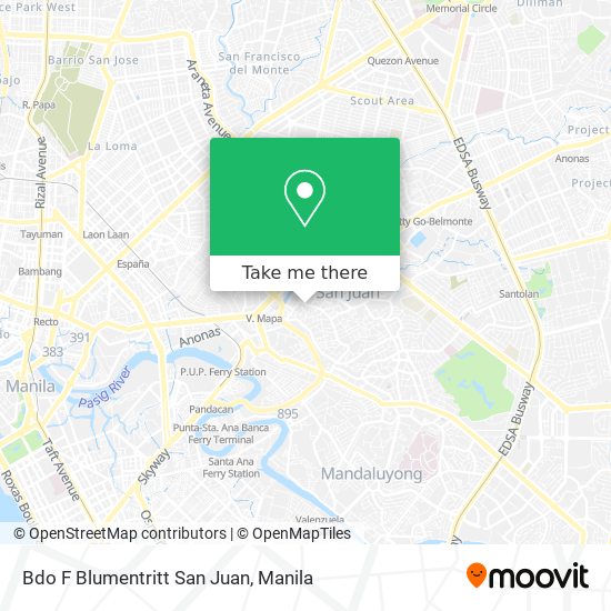 Bdo F Blumentritt San Juan map