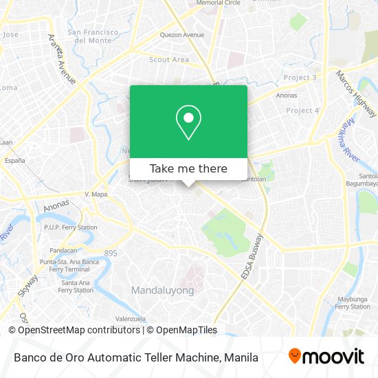 Banco de Oro Automatic Teller Machine map