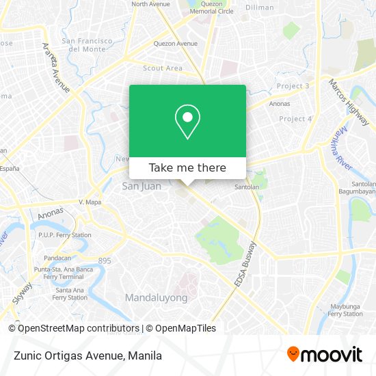 Zunic Ortigas Avenue map