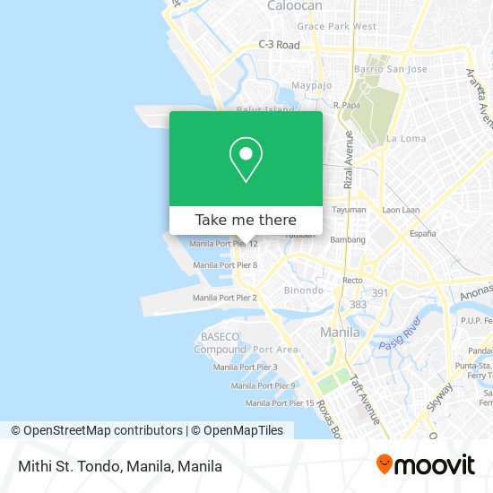 Mithi St. Tondo, Manila map