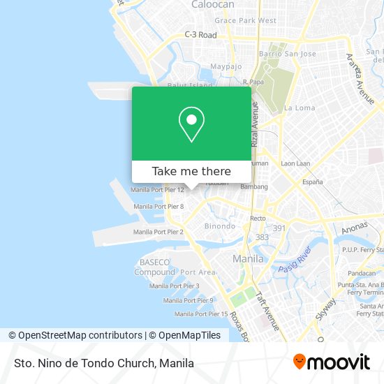 Sto. Nino de Tondo Church map