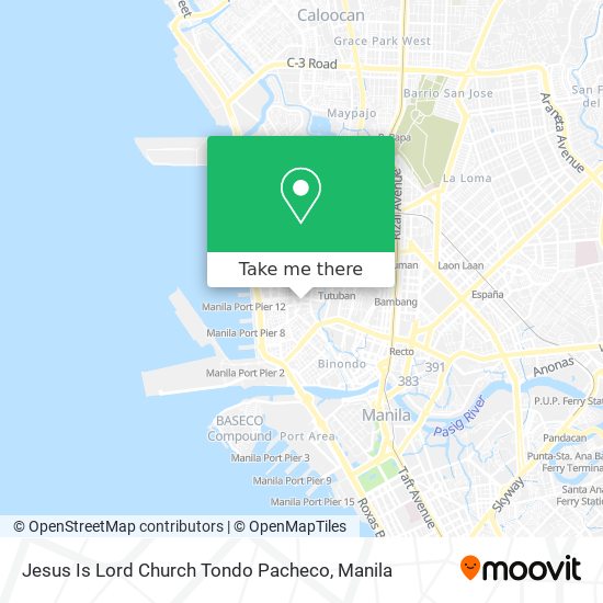 Jesus Is Lord Church Tondo Pacheco map