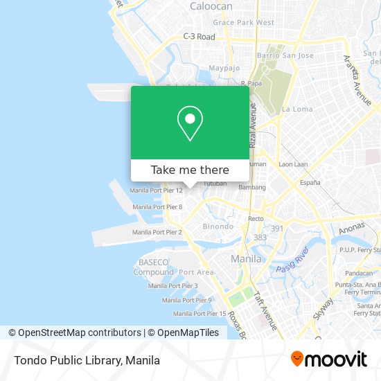Tondo Public Library map