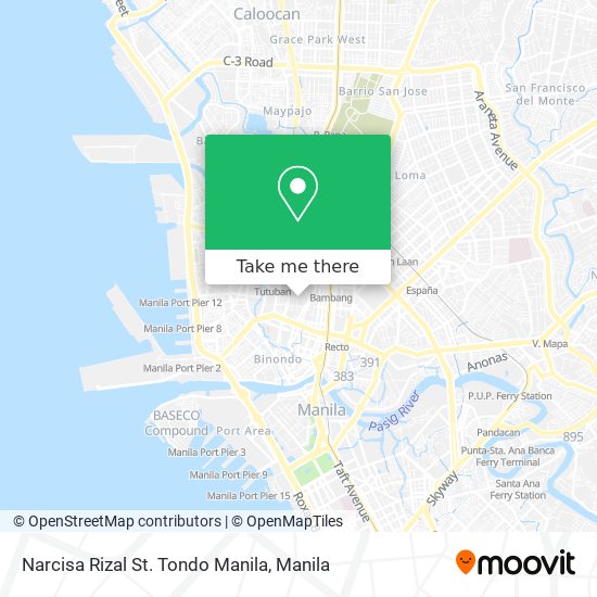 Narcisa Rizal St. Tondo Manila map
