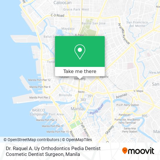 Dr. Raquel A. Uy Orthodontics Pedia Dentist Cosmetic Dentist Surgeon map