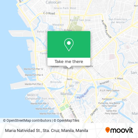 Maria Natividad St., Sta. Cruz, Manila map