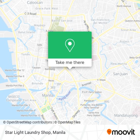 Star Light Laundry Shop map