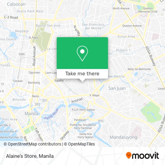 Alaine's Store map