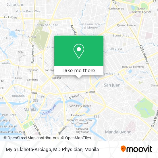 Myla Llaneta-Arciaga, MD Physician map